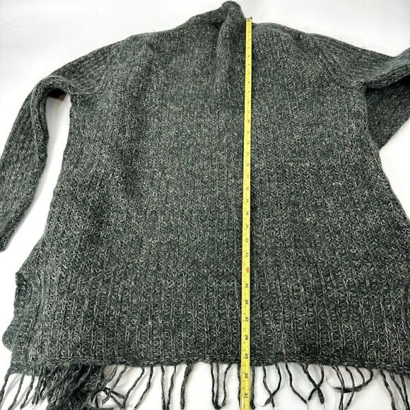 Cocogio Wool Blend Mohair Made in Italy Fringe Green Cardigan NO SIZE TAG - Picture 8 of 11